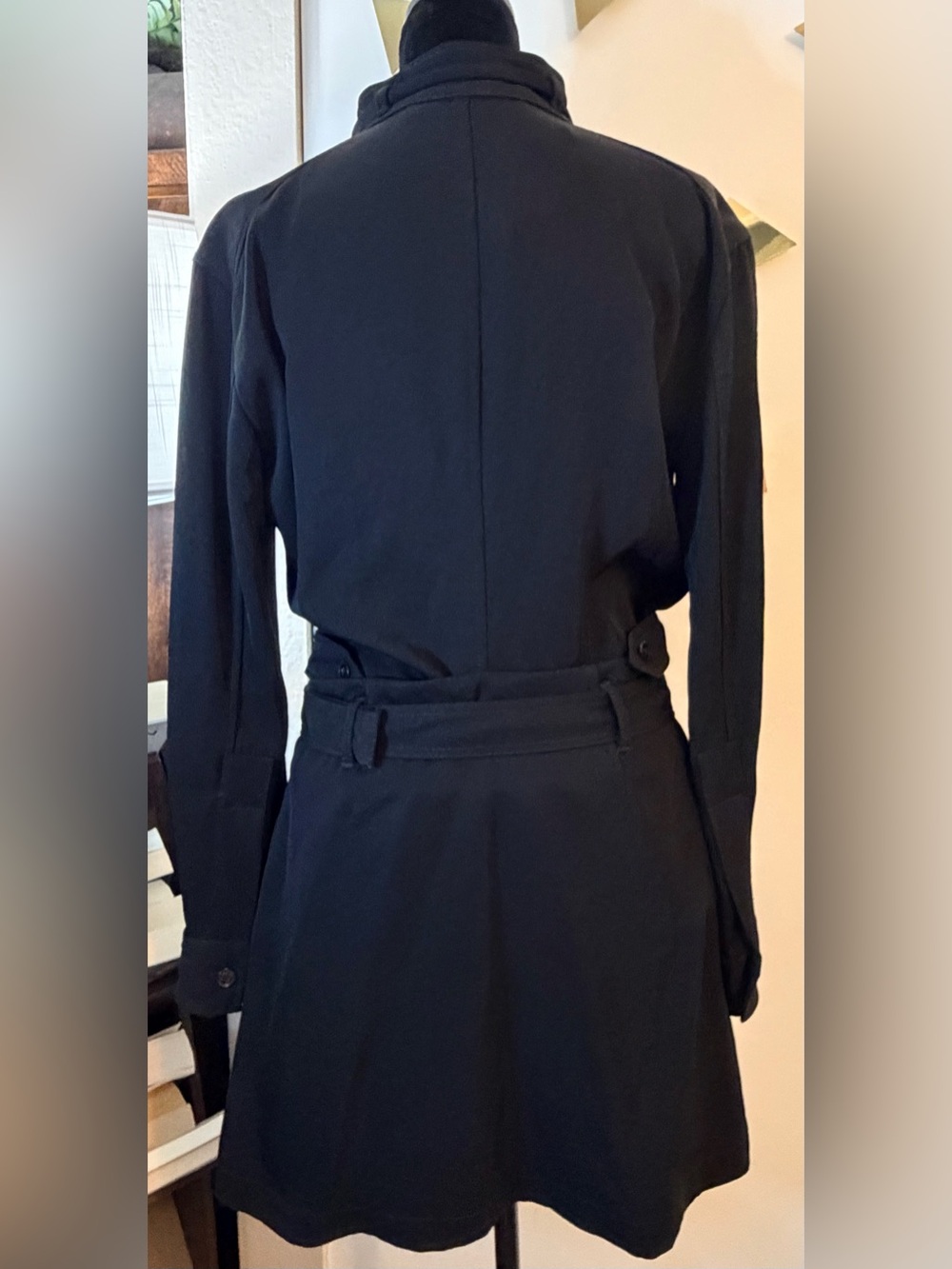 Rare Zara Studio Limited Edition Black Belted Overlay Utility Mini Dress NWT M - Picture 3 of 16